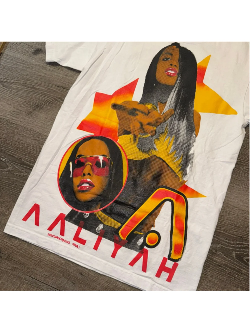 Y2k Vtg Vintage Aaliyah Aaliyah Album Graphic Short Sleeve Tee Shirt Size M